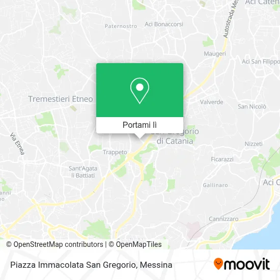 Mappa Piazza Immacolata San Gregorio