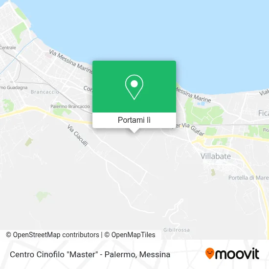 Mappa Centro Cinofilo "Master" - Palermo