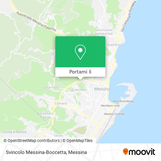 Mappa Svincolo Messina-Boccetta
