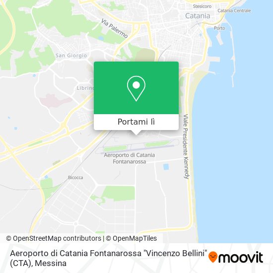 Mappa Aeroporto di Catania Fontanarossa "Vincenzo Bellini" (CTA)