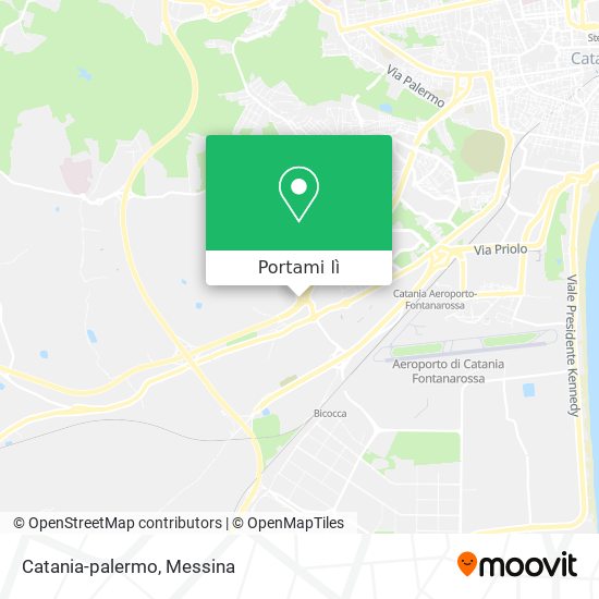 Mappa Catania-palermo