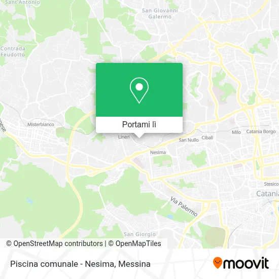 Mappa Piscina comunale - Nesima
