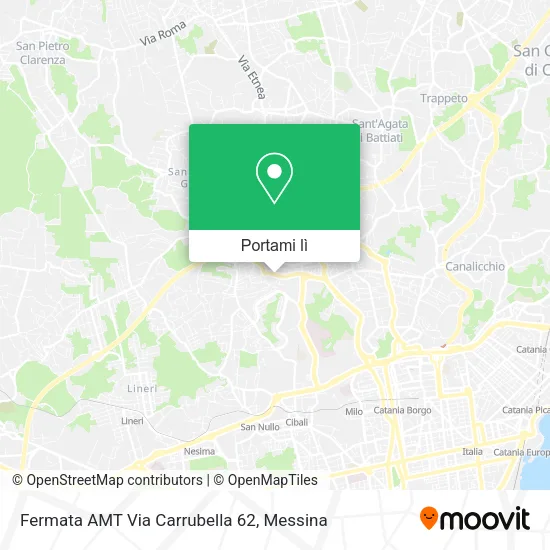 Mappa Fermata AMT Via Carrubella 62