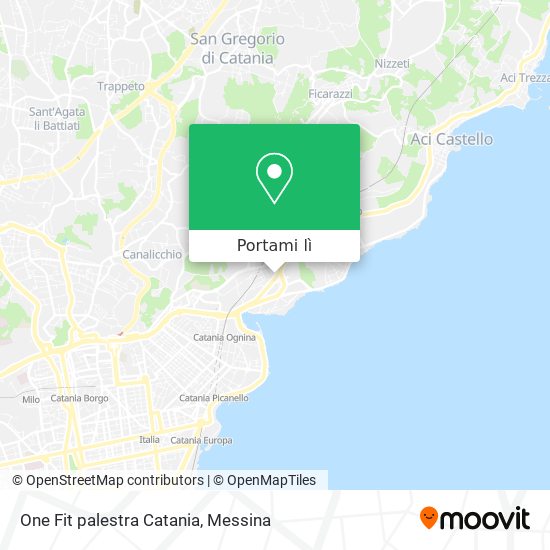 Mappa One Fit palestra Catania