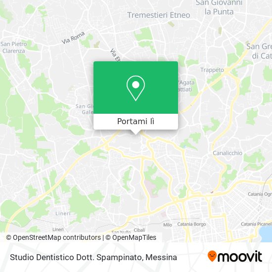 Mappa Studio Dentistico Dott. Spampinato