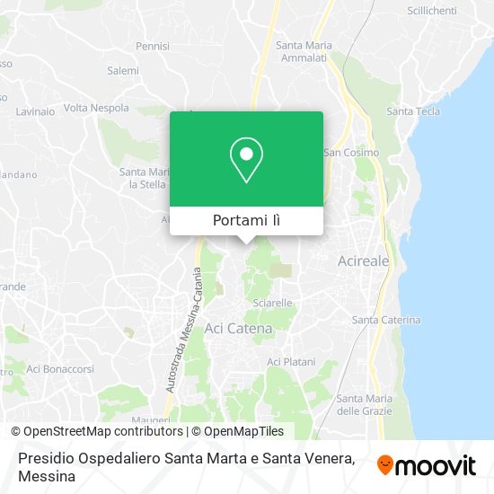 Mappa Presidio Ospedaliero Santa Marta e Santa Venera