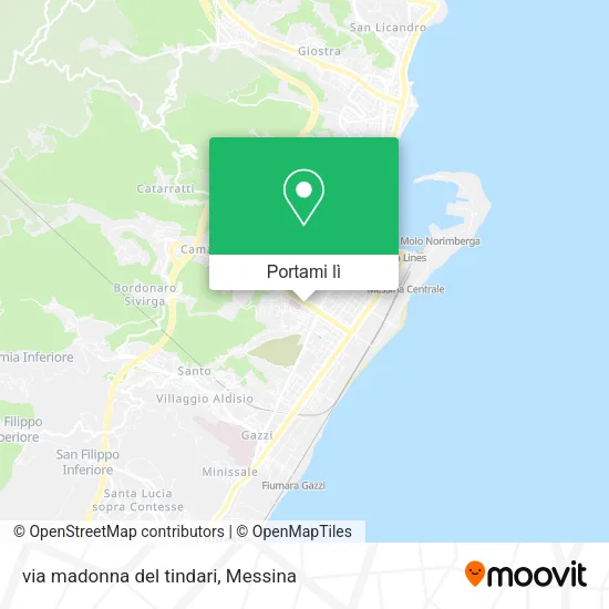 Mappa via madonna del tindari