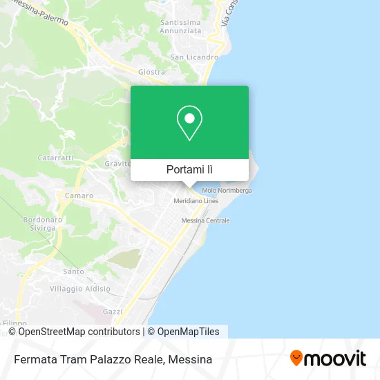 Mappa Fermata Tram Palazzo Reale