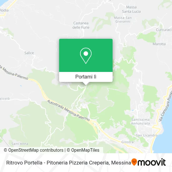 Mappa Ritrovo Portella - Pitoneria Pizzeria Creperia