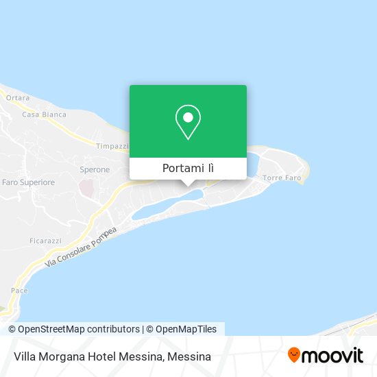 Mappa Villa Morgana Hotel Messina
