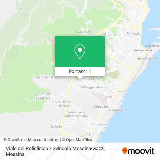 Mappa Viale del Policlinico / Svincolo Messina-Gazzi