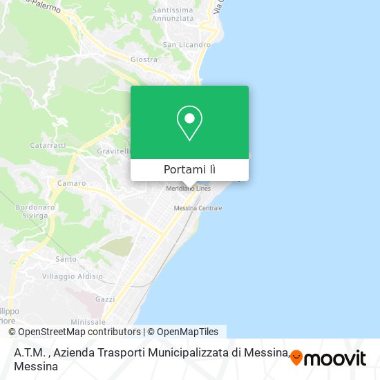 Mappa A.T.M. , Azienda Trasporti Municipalizzata di Messina