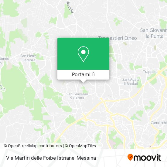 Mappa Via Martiri delle Foibe Istriane