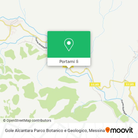 Mappa Gole Alcantara Parco Botanico e Geologico
