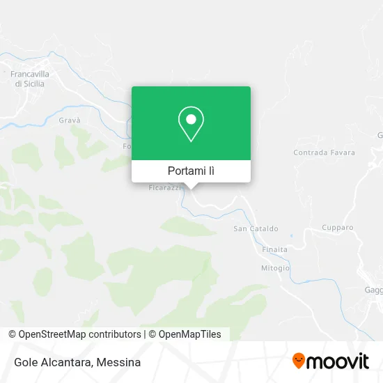 Mappa Gole Alcantara