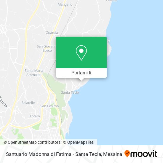 Mappa Santuario Madonna di Fatima - Santa Tecla