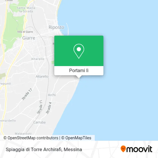 Mappa Spiaggia di Torre Archirafi