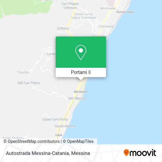 Mappa Autostrada Messina-Catania