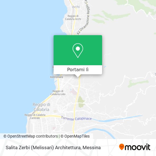 Mappa Salita Zerbi (Melissari) Architettura