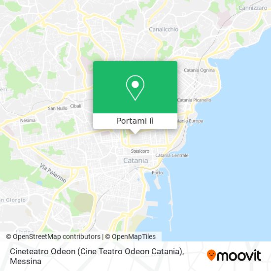 Mappa Cineteatro Odeon (Cine Teatro Odeon Catania)