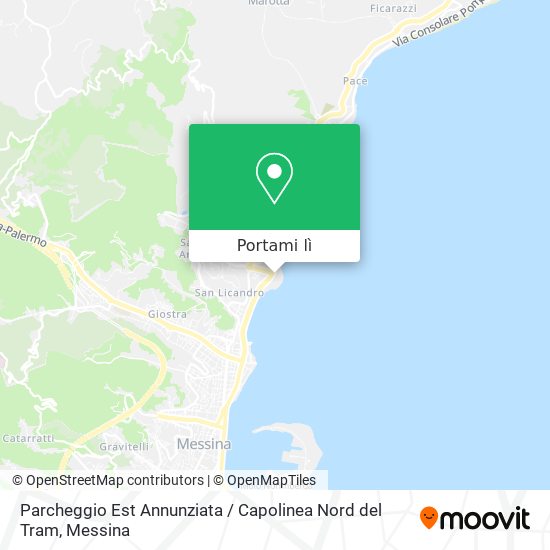 Mappa Parcheggio Est Annunziata / Capolinea Nord del Tram