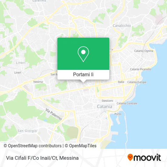 Mappa Via Cifali F/Co Inail/Ct