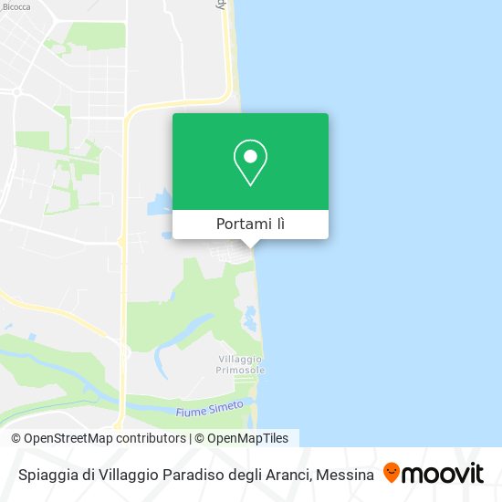 Mappa Spiaggia di Villaggio Paradiso degli Aranci