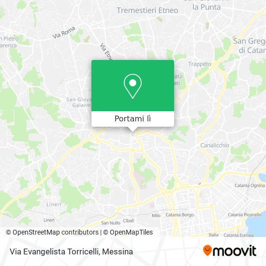 Mappa Via Evangelista Torricelli
