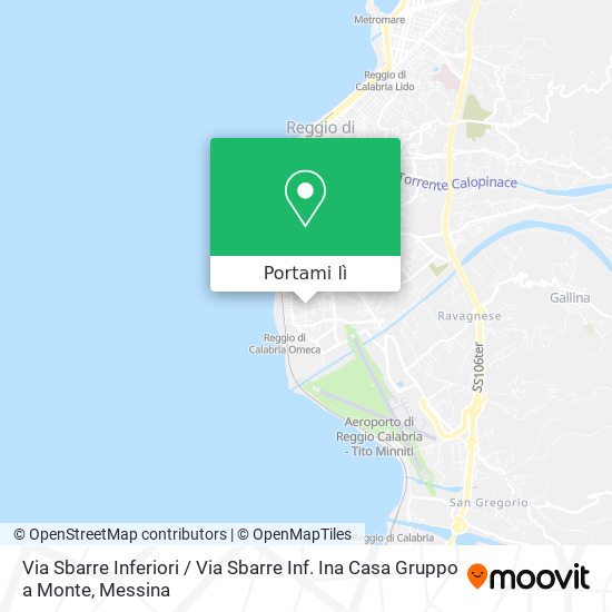 Mappa Via Sbarre Inferiori / Via Sbarre Inf. Ina Casa Gruppo a Monte