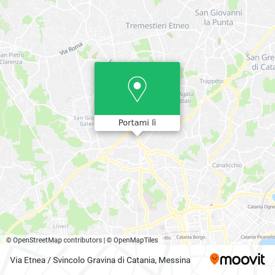 Mappa Via Etnea / Svincolo Gravina di Catania