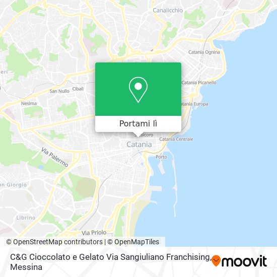 Mappa C&G Cioccolato e Gelato Via Sangiuliano Franchising