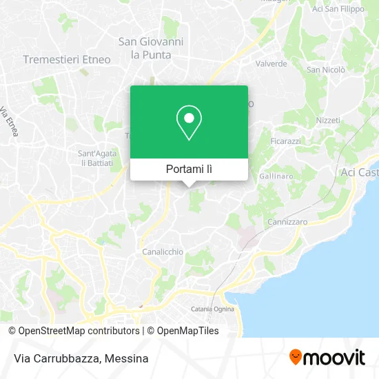 Mappa Via Carrubbazza