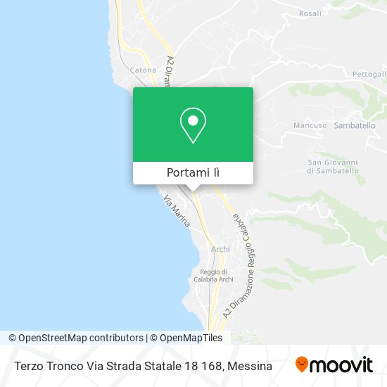 Mappa Terzo Tronco Via Strada Statale 18 168