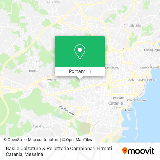 Mappa Basile Calzature & Pelletteria Campionari Firmati Catania