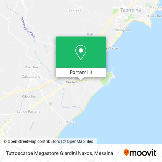 Mappa Tuttoscarpe Megastore Giardini Naxos