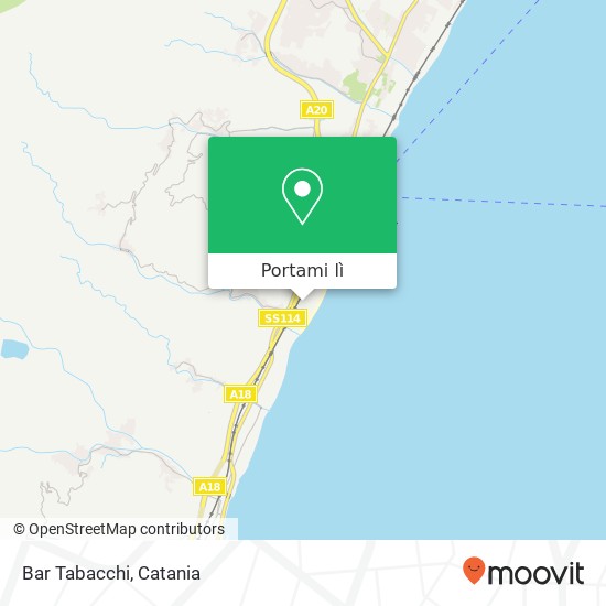 Mappa Bar Tabacchi, Via Nazionale 98131 Messina