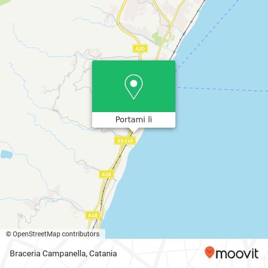 Mappa Braceria Campanella, Via Nazionale 98131 Messina