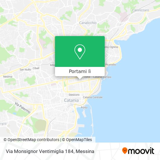 Mappa Via Monsignor Ventimiglia 184