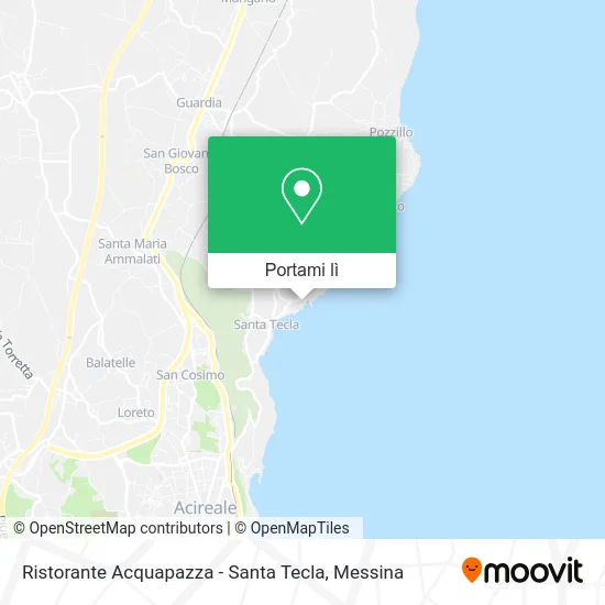 Mappa Ristorante Acquapazza - Santa Tecla