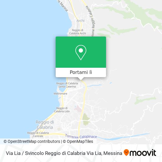 Mappa Via Lia / Svincolo Reggio di Calabria Via Lia