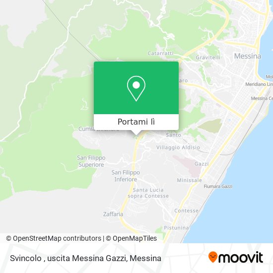 Mappa Svincolo , uscita Messina Gazzi