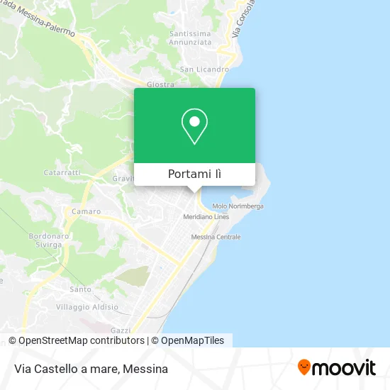 Mappa Via Castello a mare