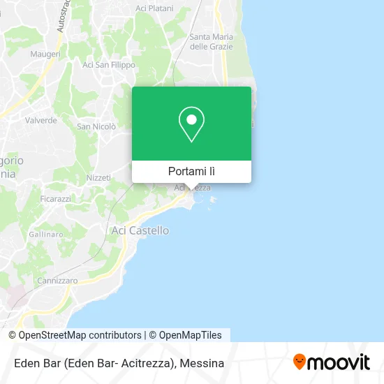 Mappa Eden Bar (Eden Bar- Acitrezza)