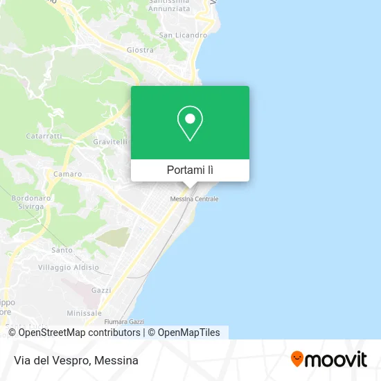 Mappa Via del Vespro