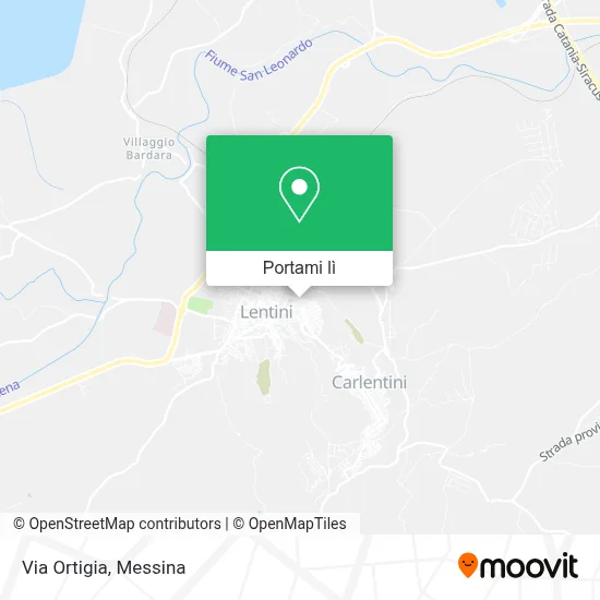 Mappa Via Ortigia