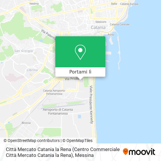 Mappa Città Mercato Catania la Rena (Centro Commerciale Città Mercato Catania la Rena)