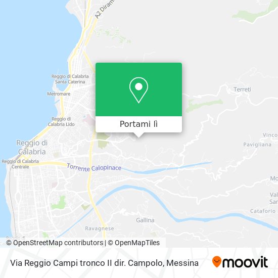 Mappa Via Reggio Campi tronco II dir. Campolo