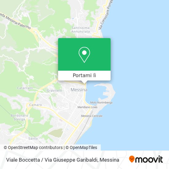 Mappa Viale Boccetta / Via Giuseppe Garibaldi