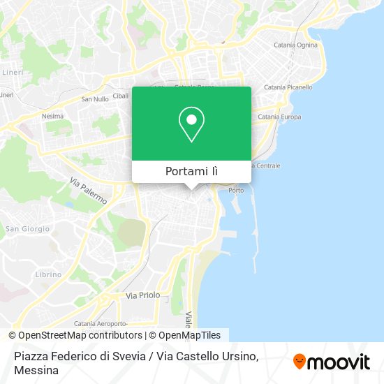 Mappa Piazza Federico di Svevia / Via Castello Ursino