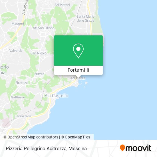 Mappa Pizzeria Pellegrino Acitrezza